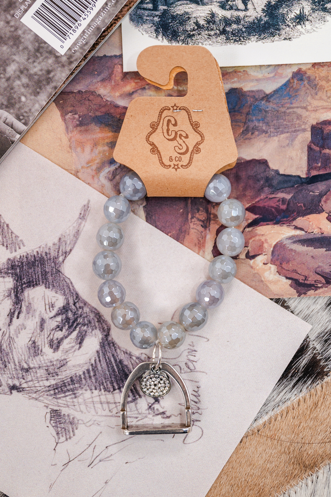 Stirrup Stone Stretch Bracelet