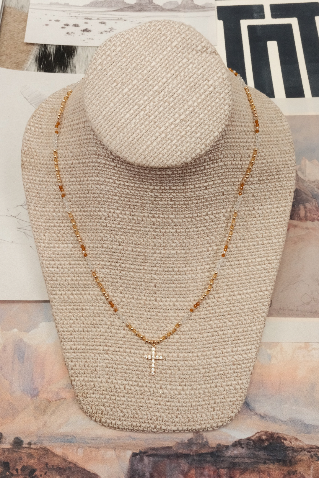 Golden Faith Beaded Necklace