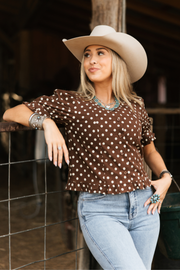 Polka Dot Prairie Blouse