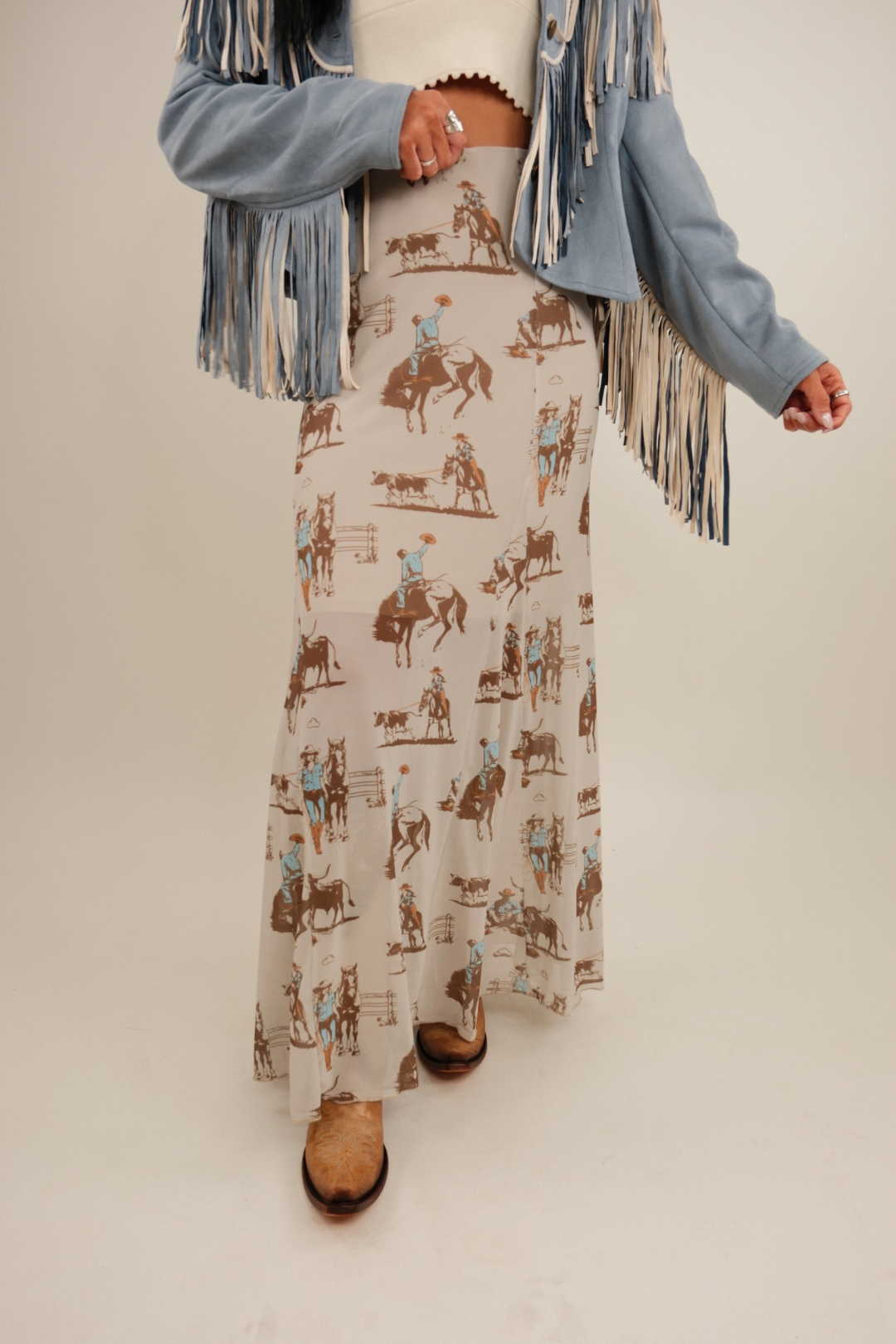 Mustang Meadow Mesh Maxi Skirt
