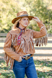 Bluebonnet Fringe Suede Jacket