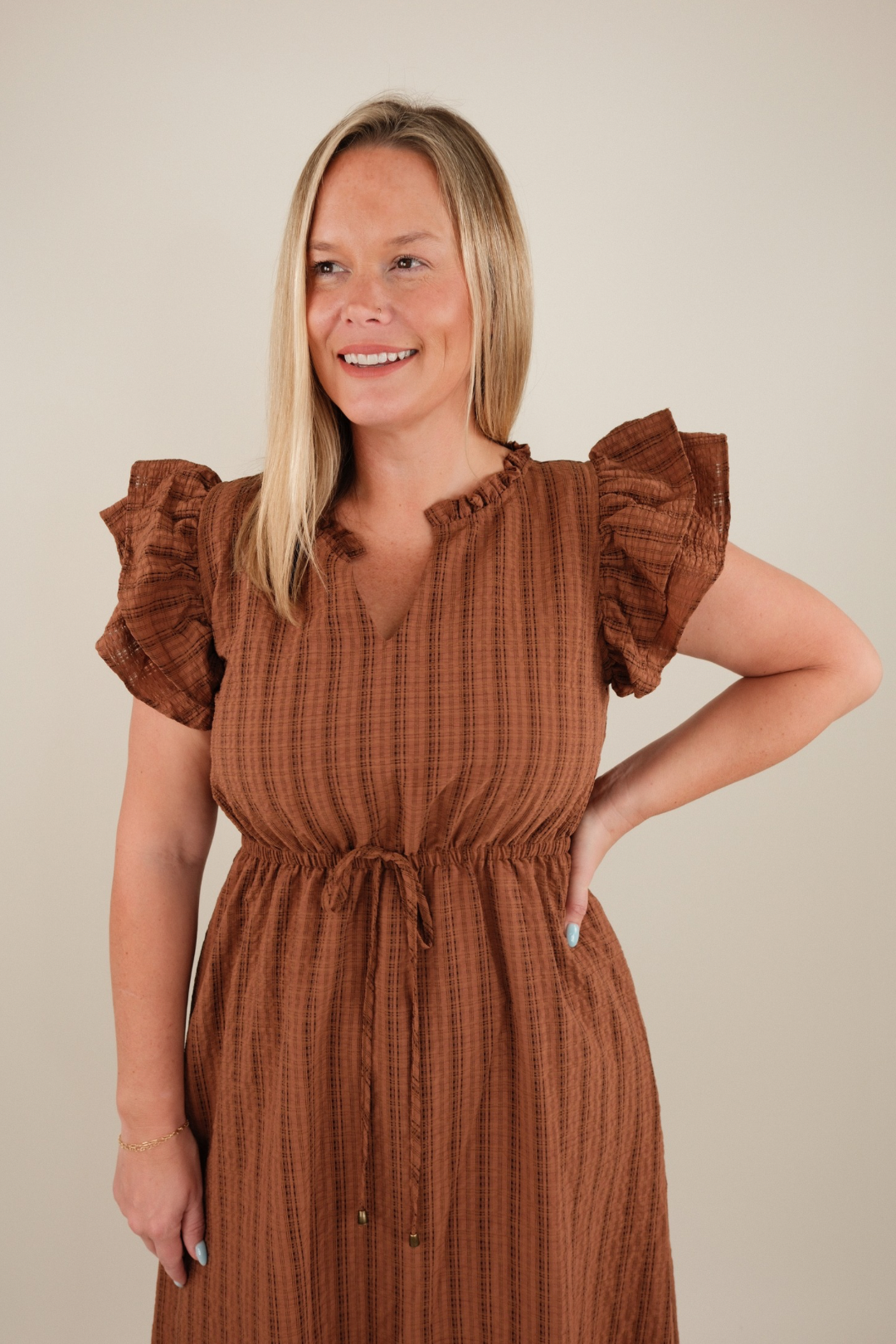 Prairie Belle Plaid Midi Dress
