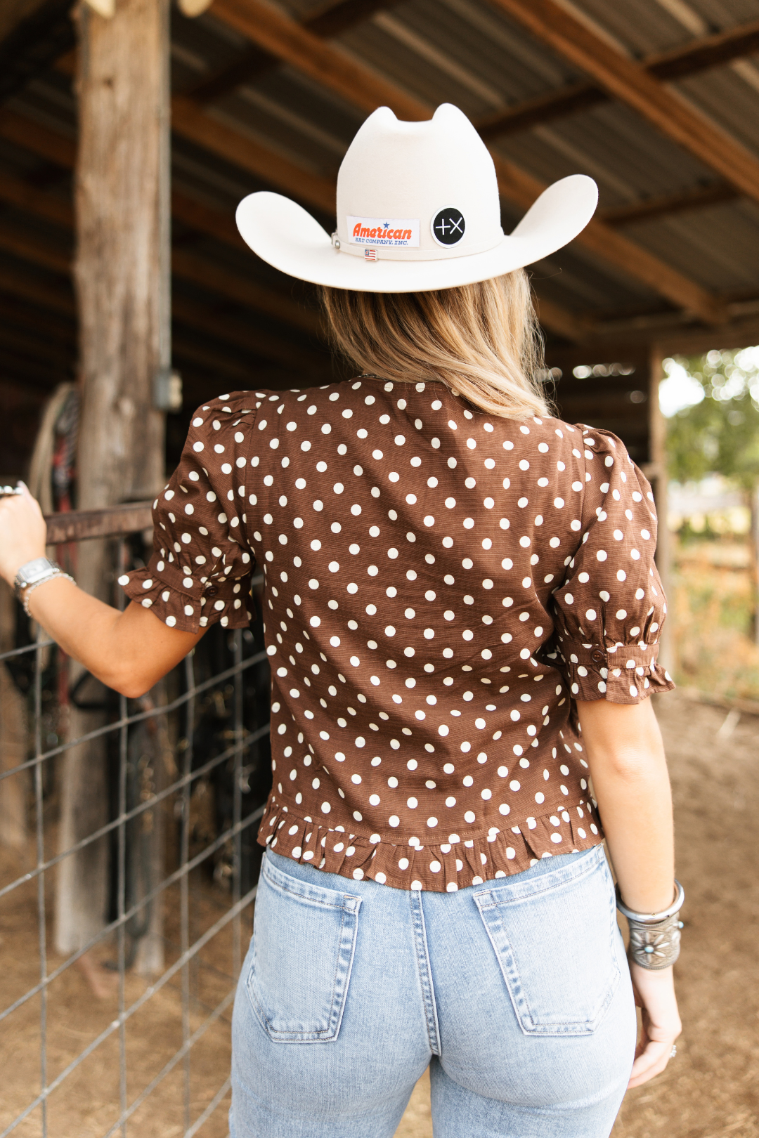 Polka Dot Prairie Blouse
