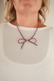 Pink Ribbon Necklace