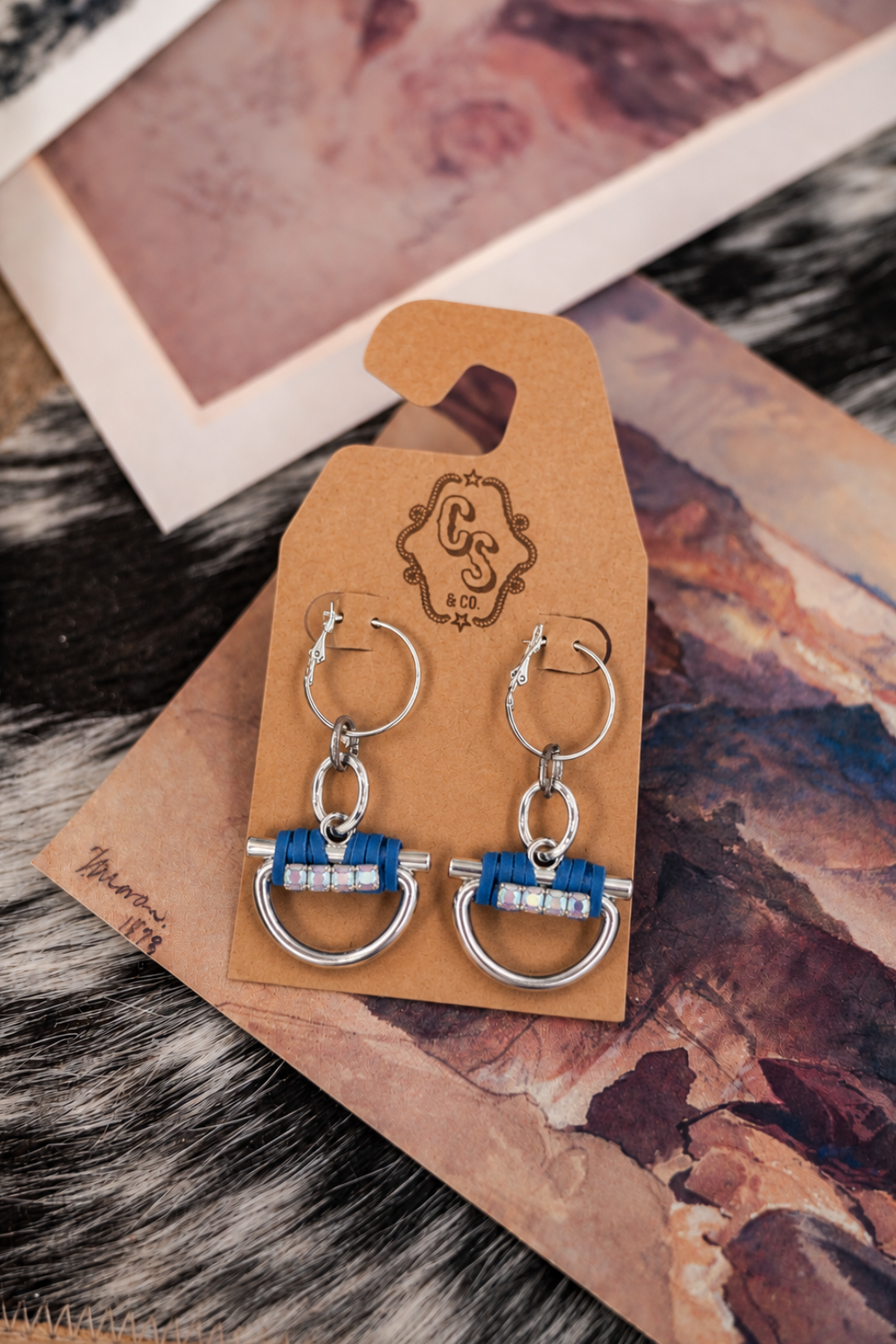 Saddle Up Sparkle Earrings - Silver