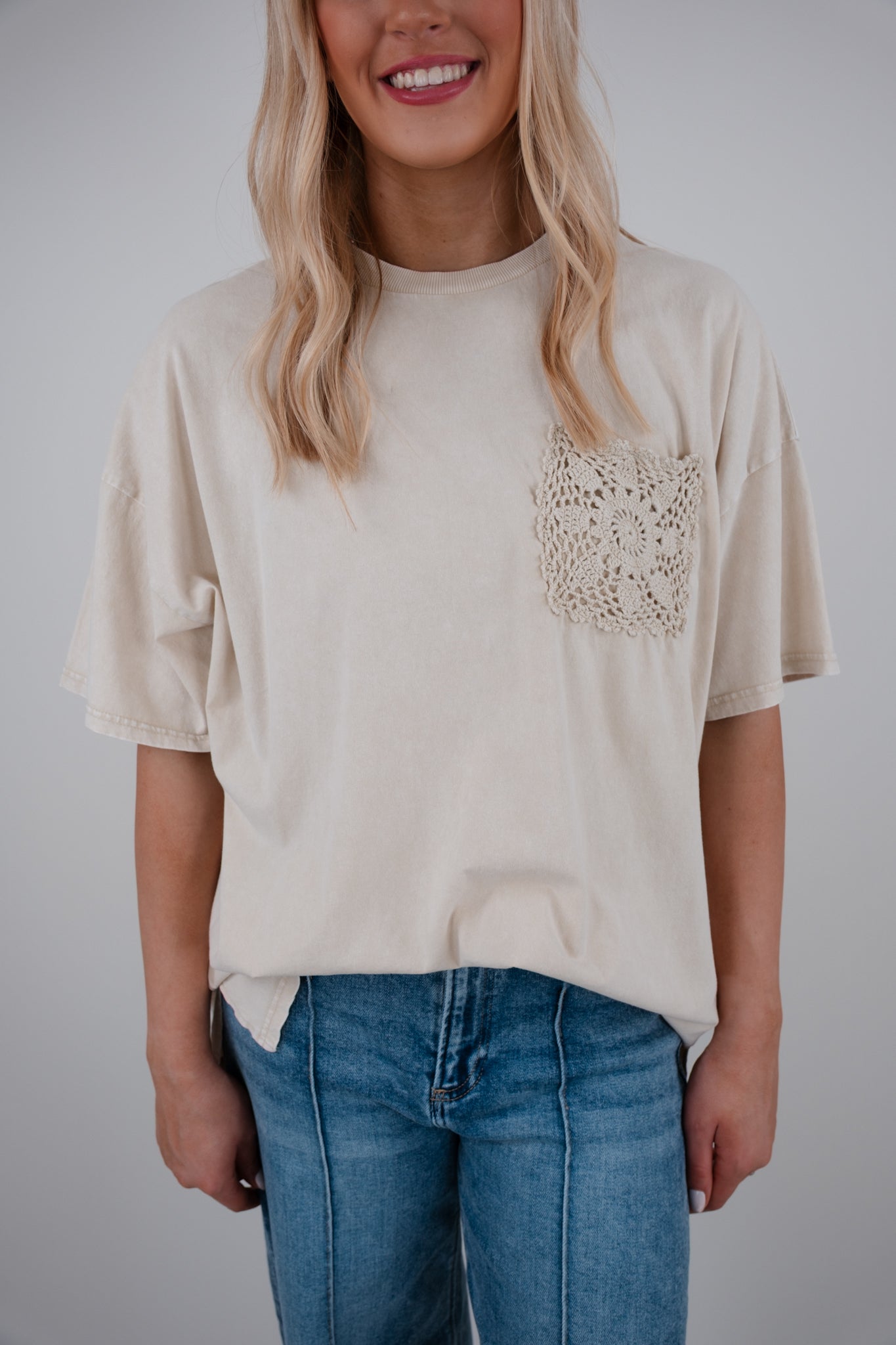 Crochet Pocket Tee