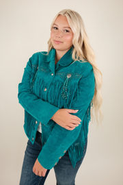 Desert Jewel Fringe Leather Jacket