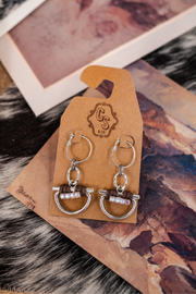 Saddle Up Sparkle Earrings - Silver