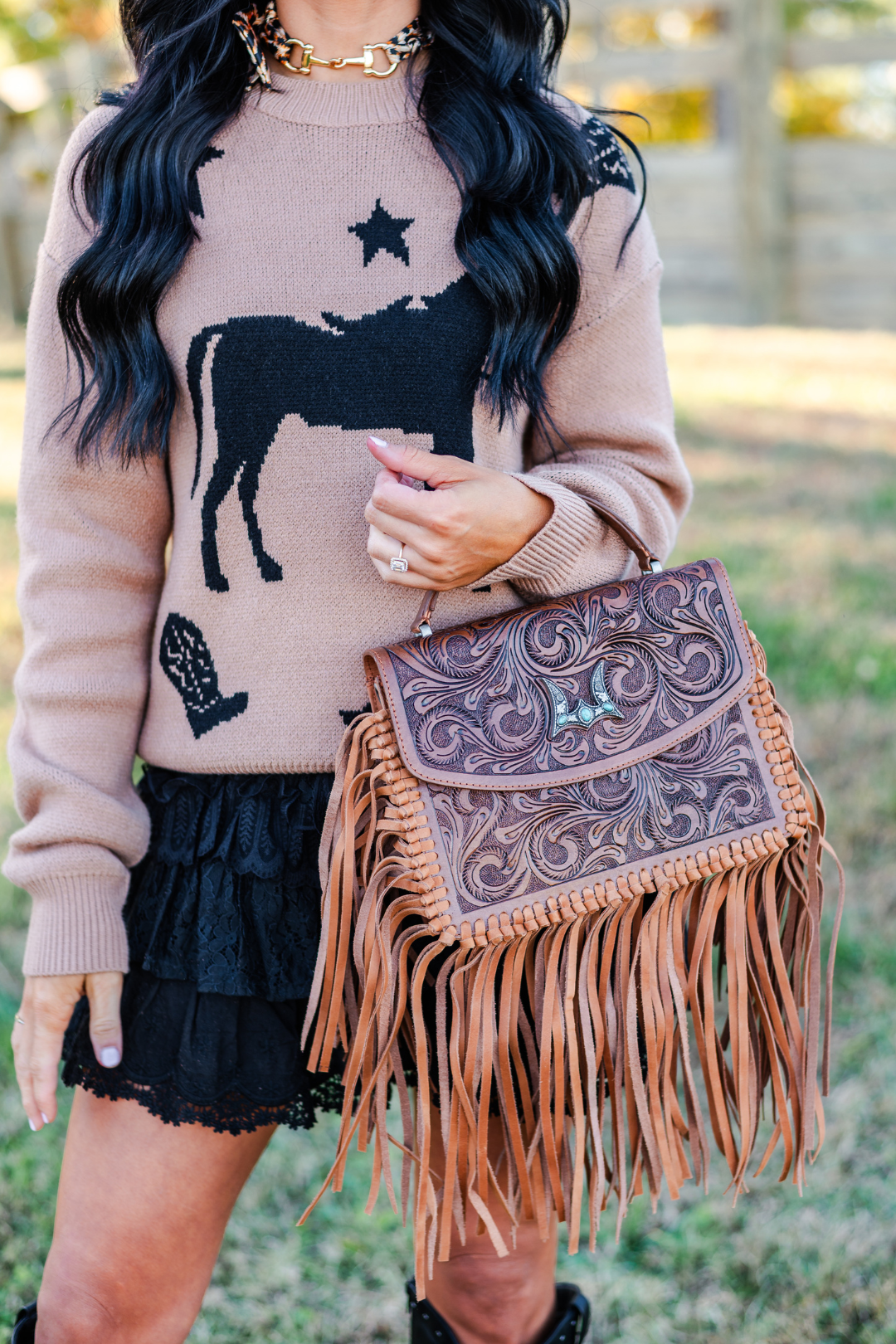 Sedona Fringe Flap Bag