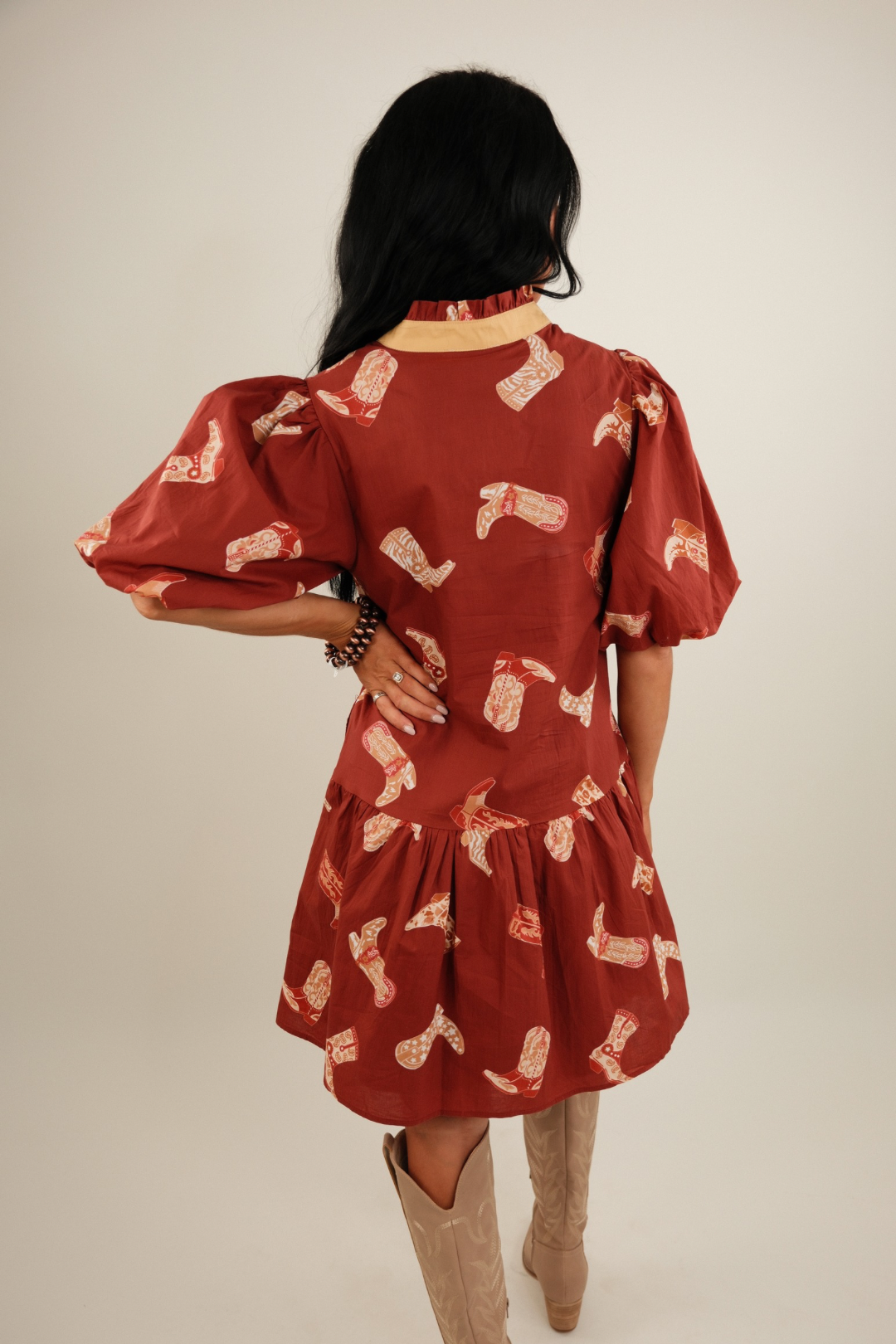 Boots & Ruffles Mini Dress