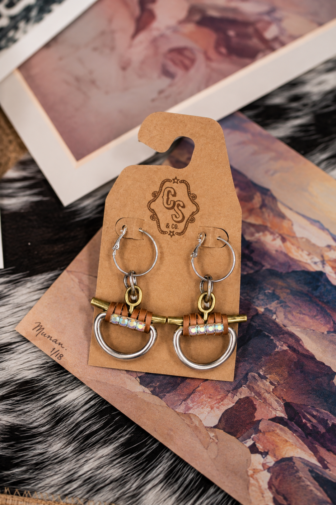 Saddle Up Sparkle Earrings - Gold