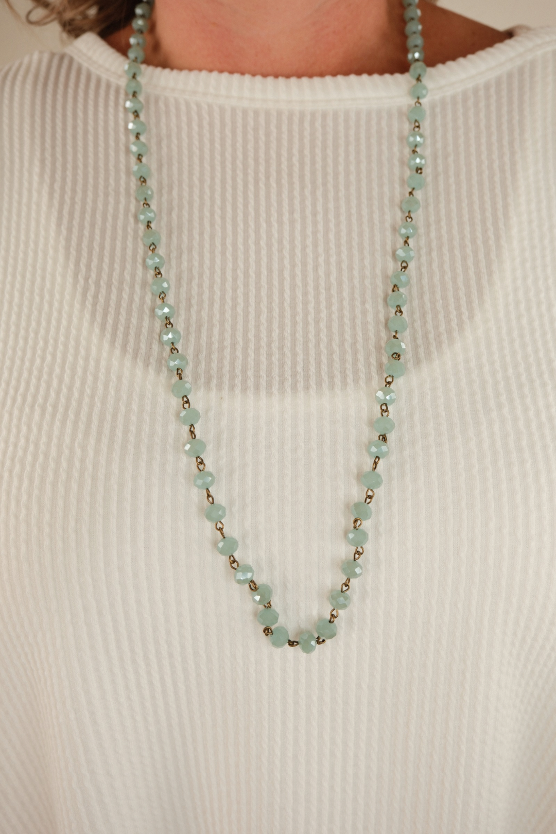 Starlight Strand Necklace - Mint & Gold