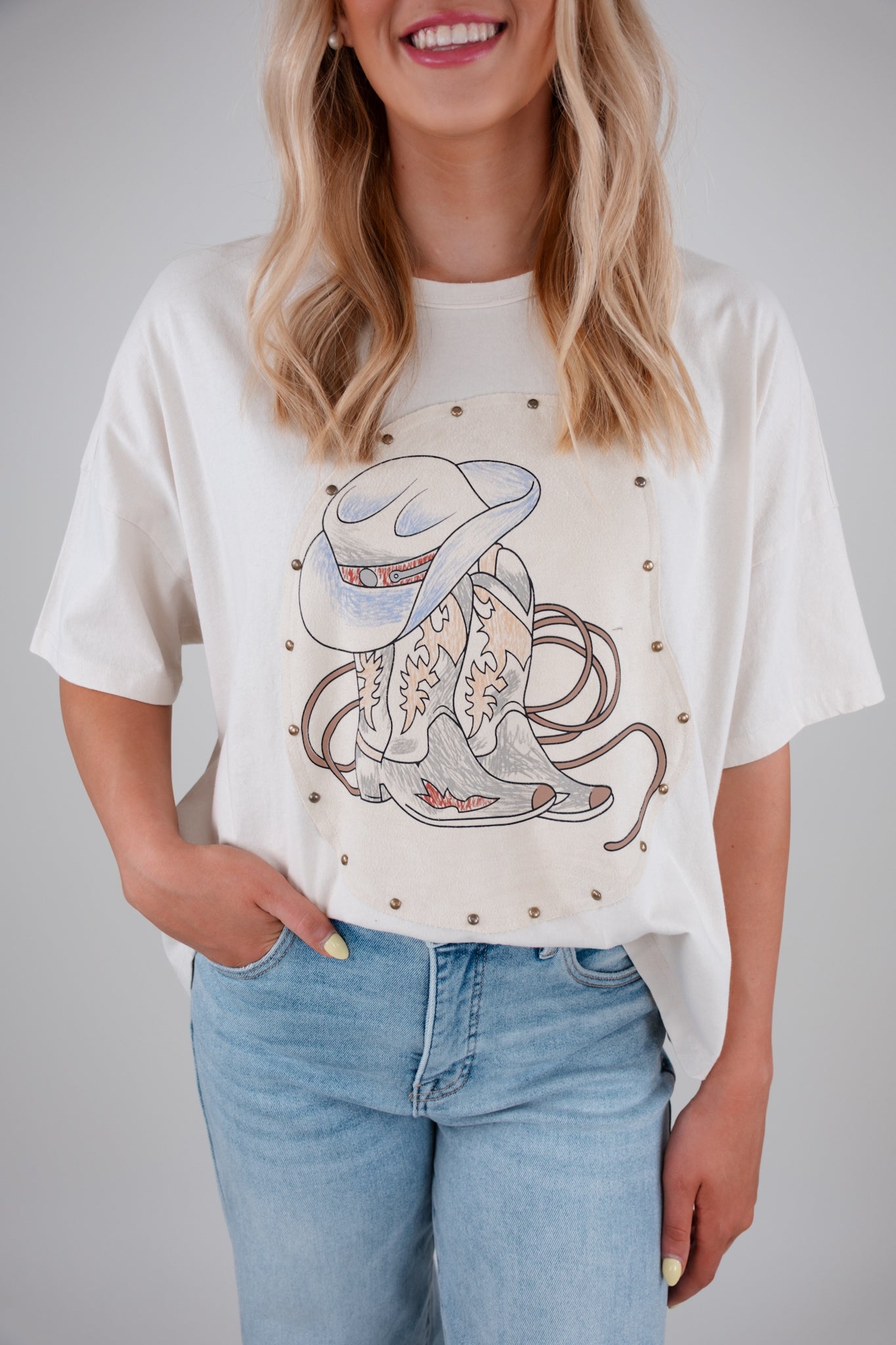Cowgirl Essentials Graphic Tee - Cream