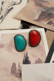 Western Bean Stone Adjustable Ring