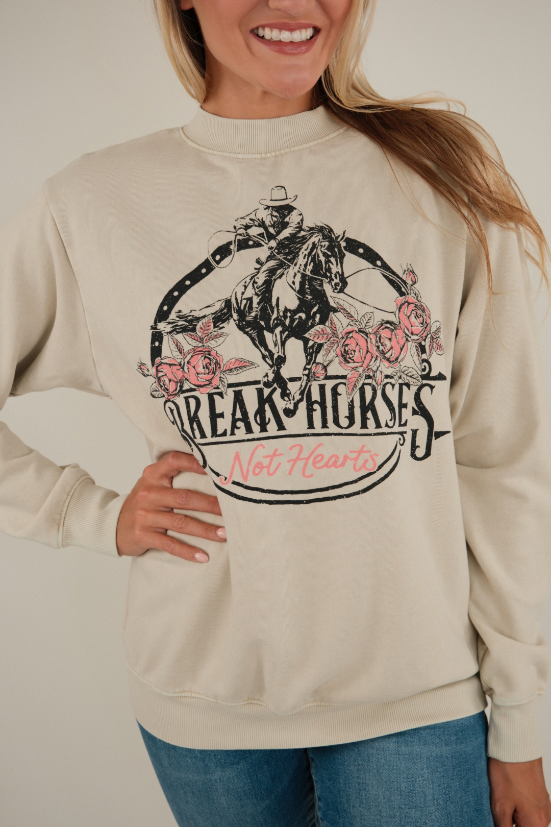 Break Horses Not Hearts Mineral Sweatshirt