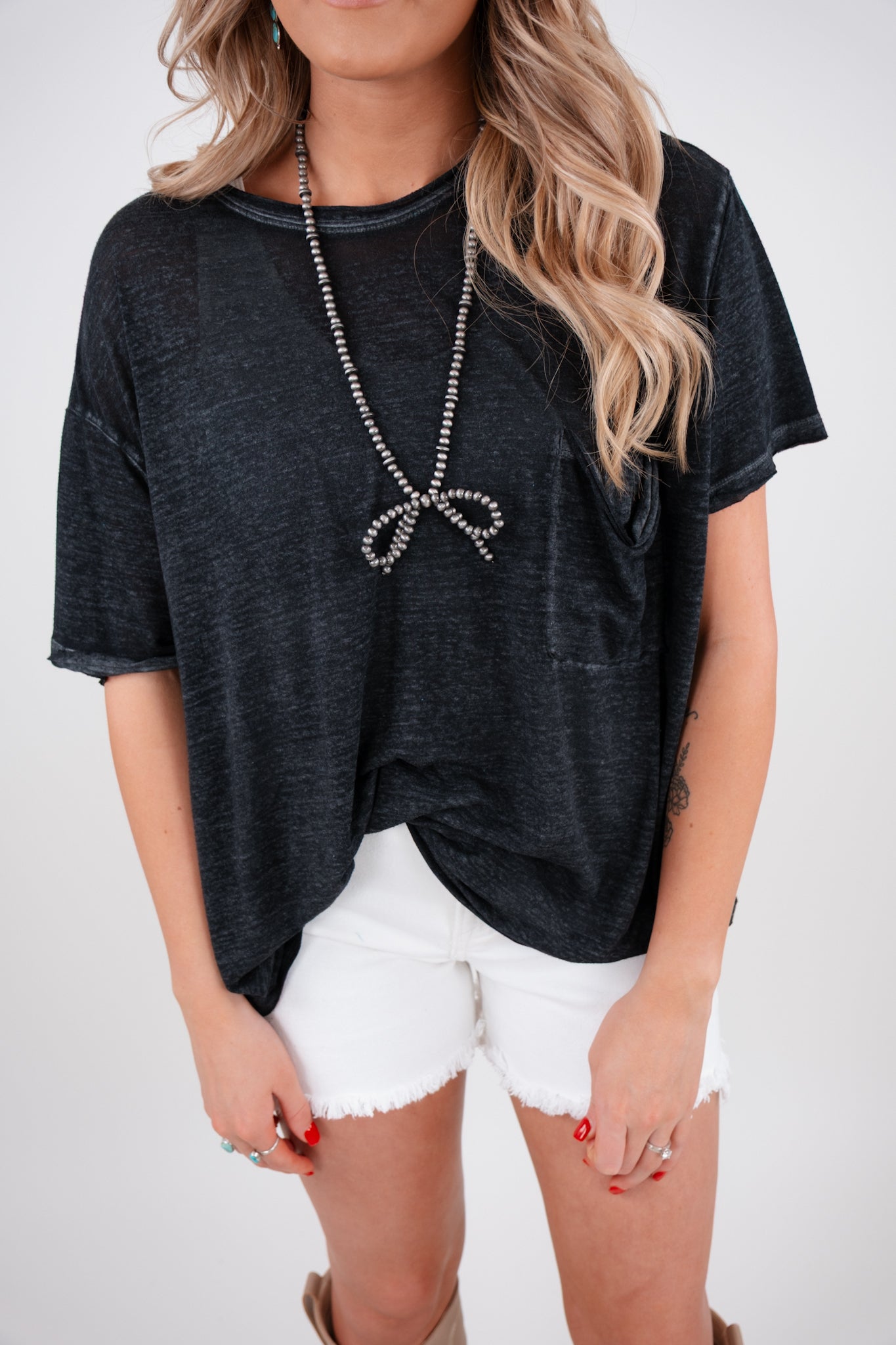 The Easy Rider Tee - Ash Black