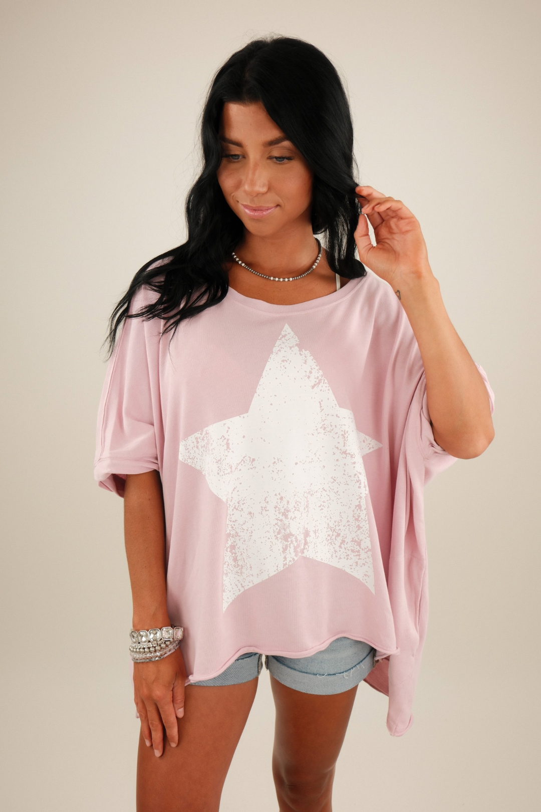 Lone Star Cropped Tee - Pink