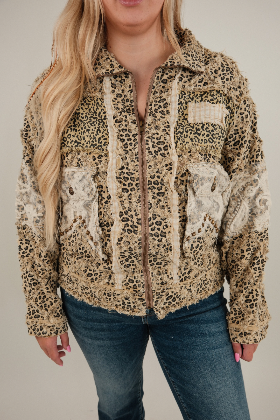 Wild Streak Lace Patchwork Jacket
