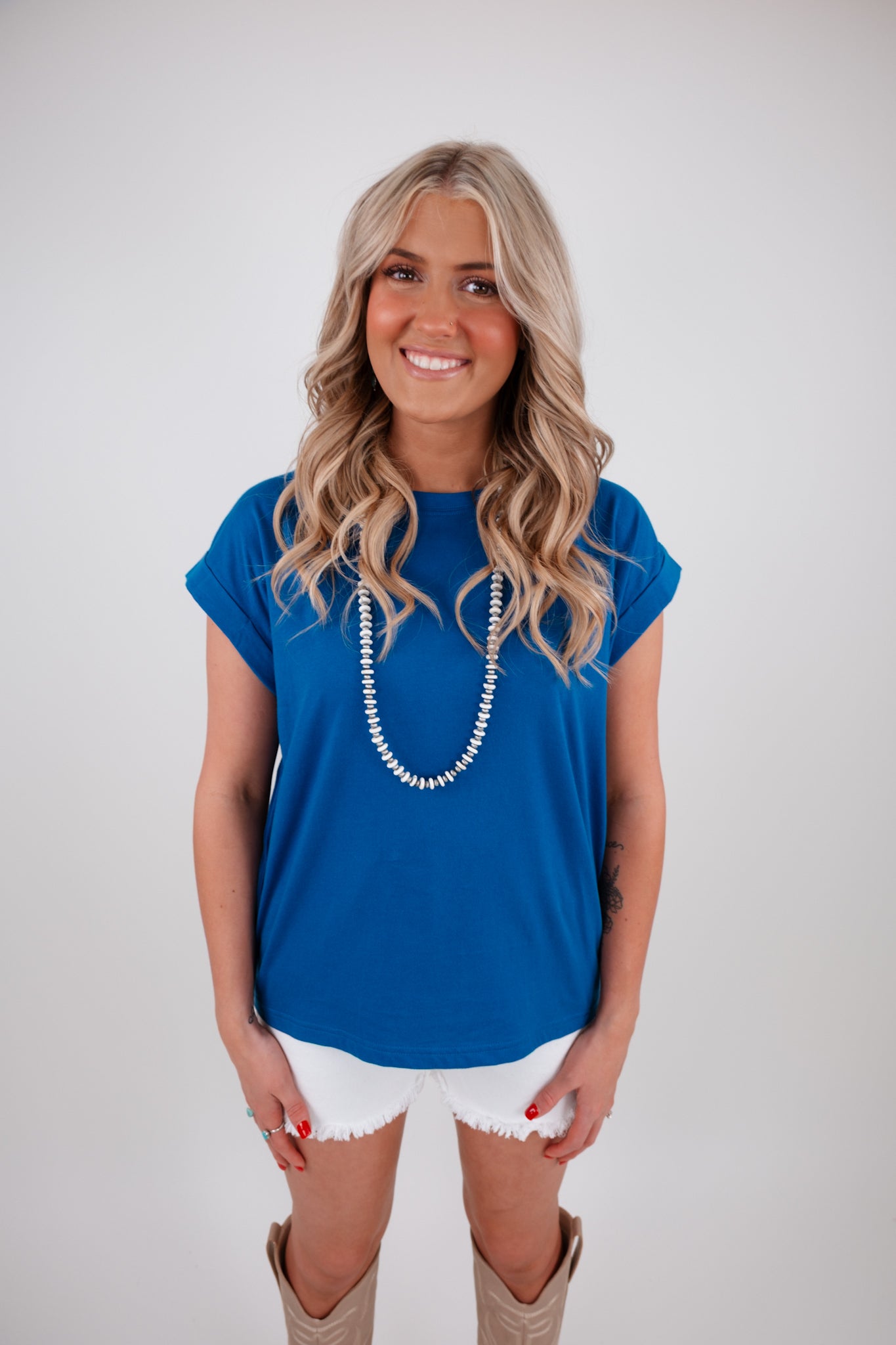 Cowgirl Calm Tee - Classic Blue