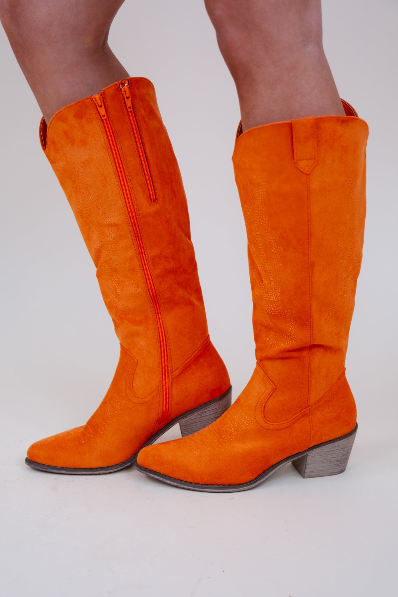 Sunset Blaze Suede Boots