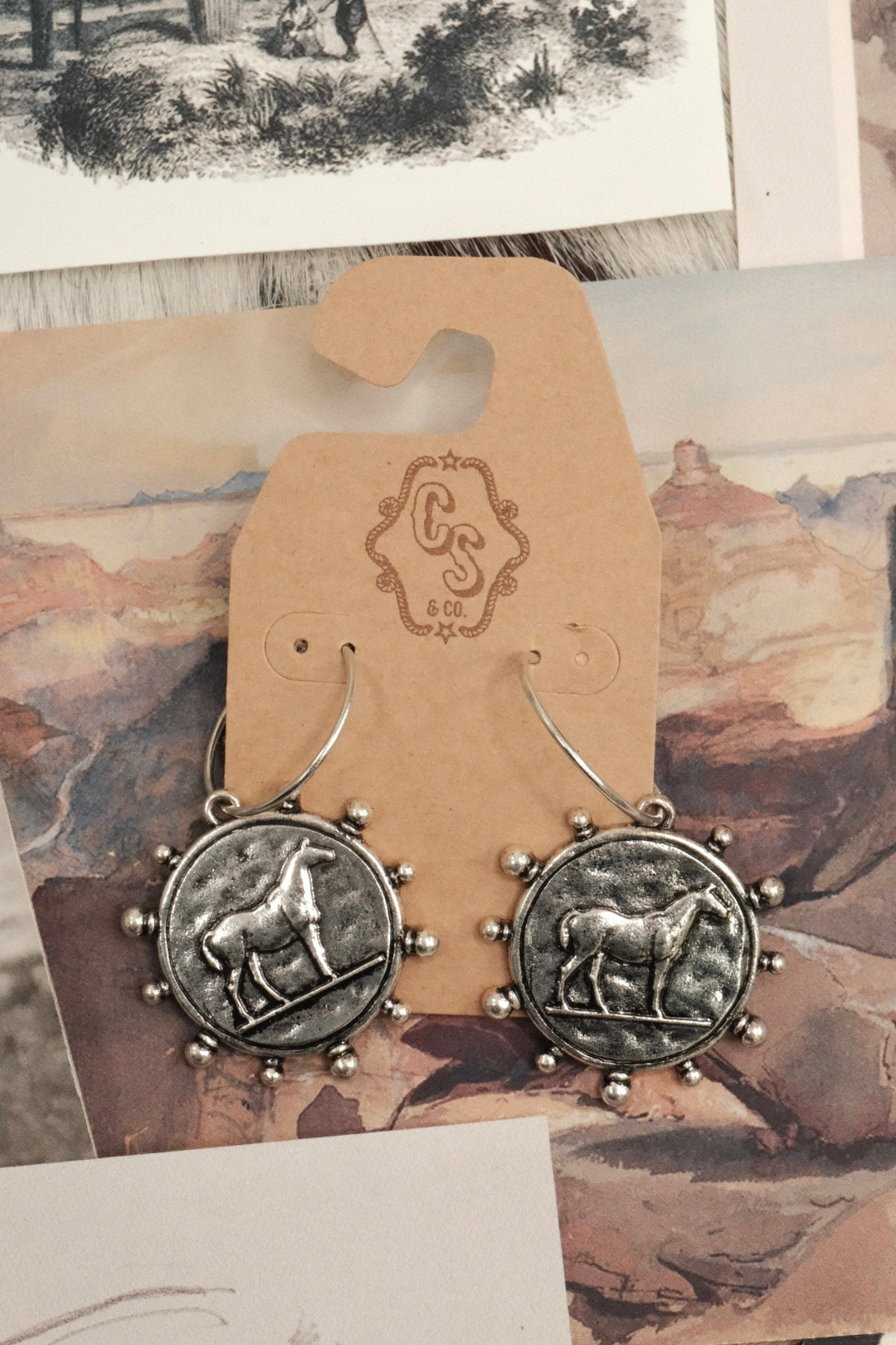 Spirit Rider Hoop Earrings