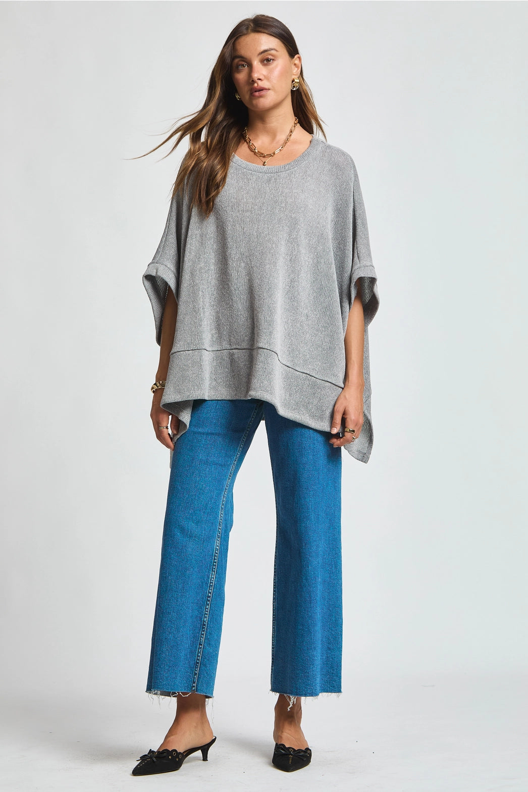 Prairie Breeze Travel Knit Poncho