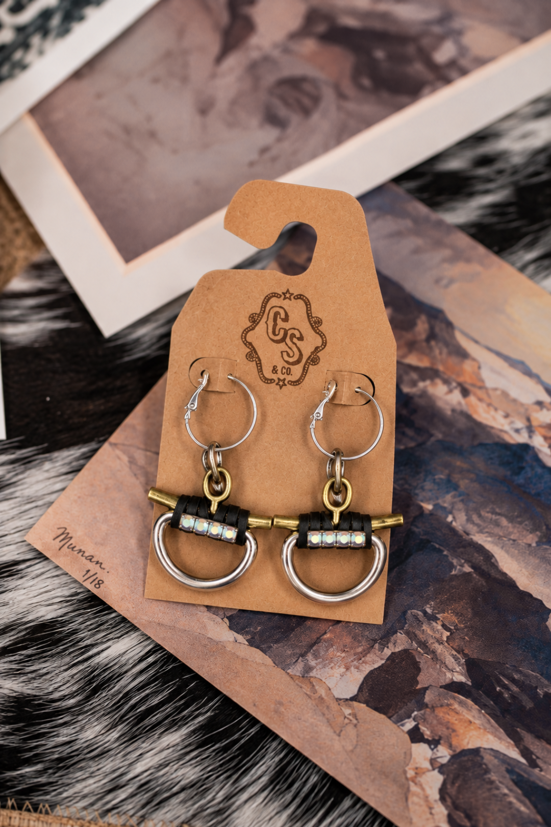 Saddle Up Sparkle Earrings - Gold