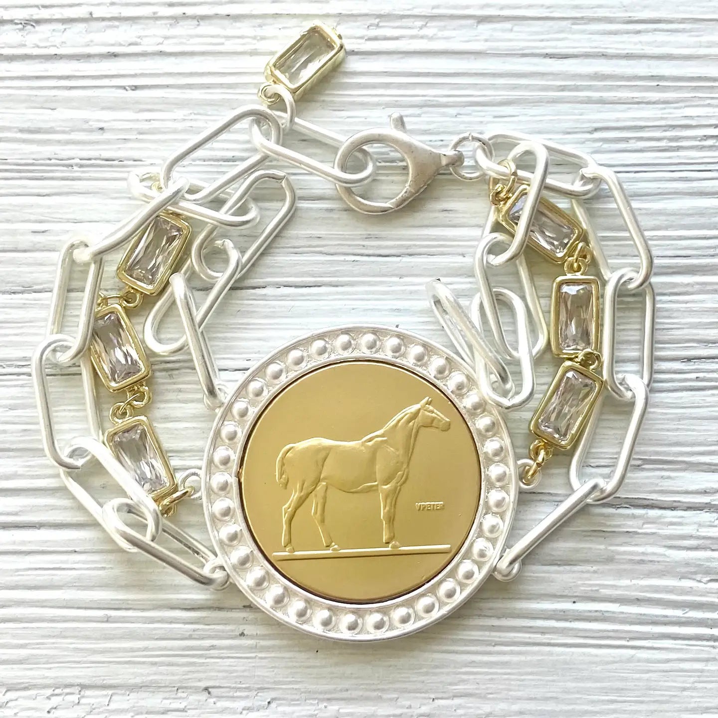 High Plains Horse Coin Bracelet