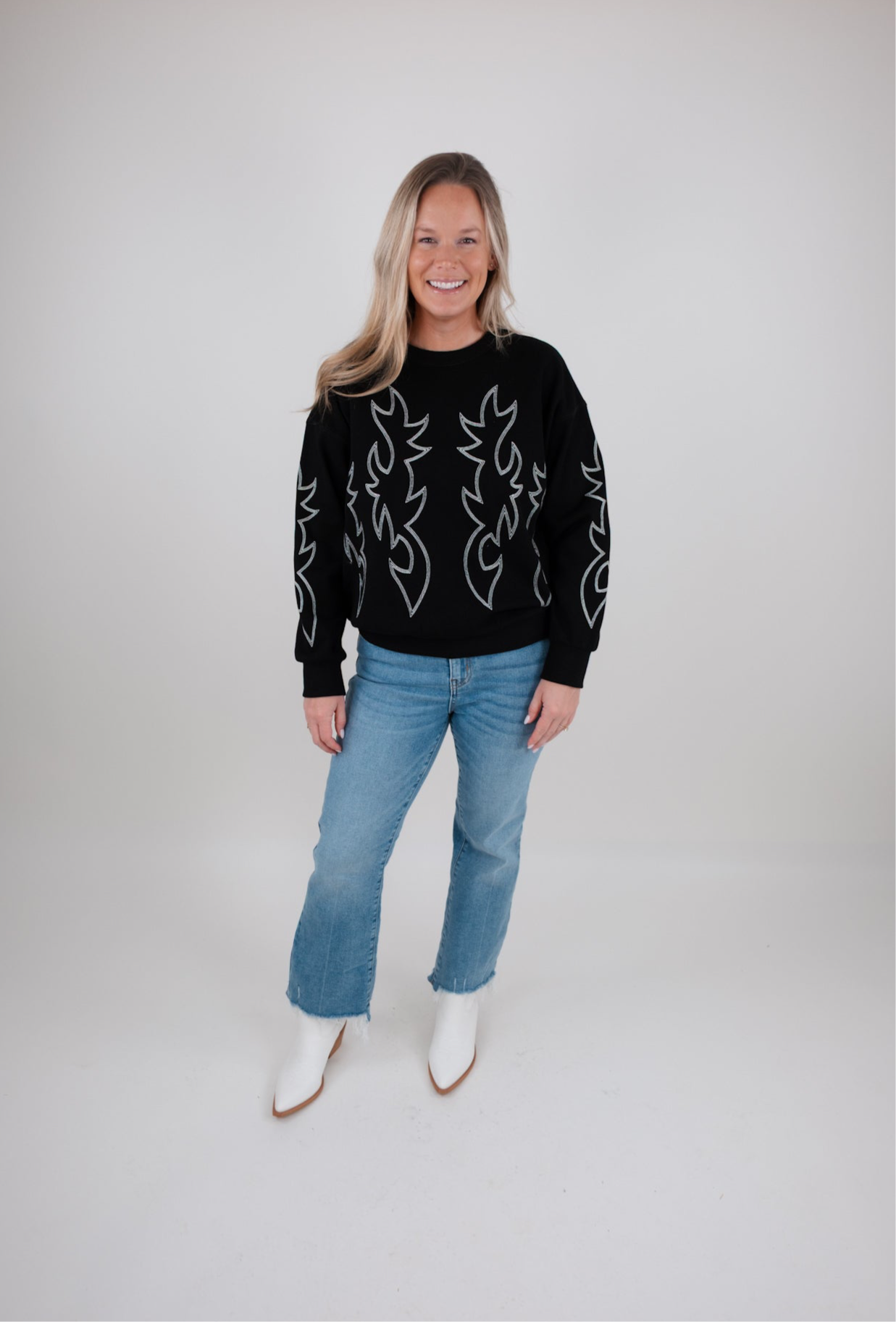Black Crewneck Stitch