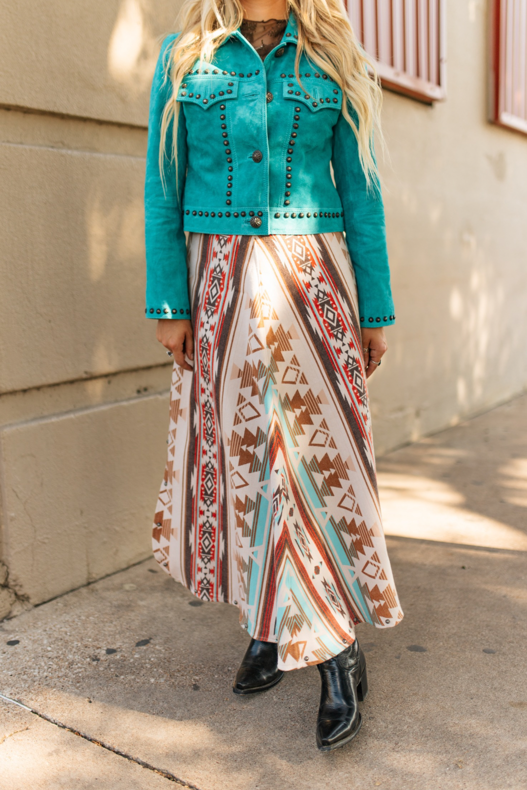 Apache Sky Studded Maxi Skirt