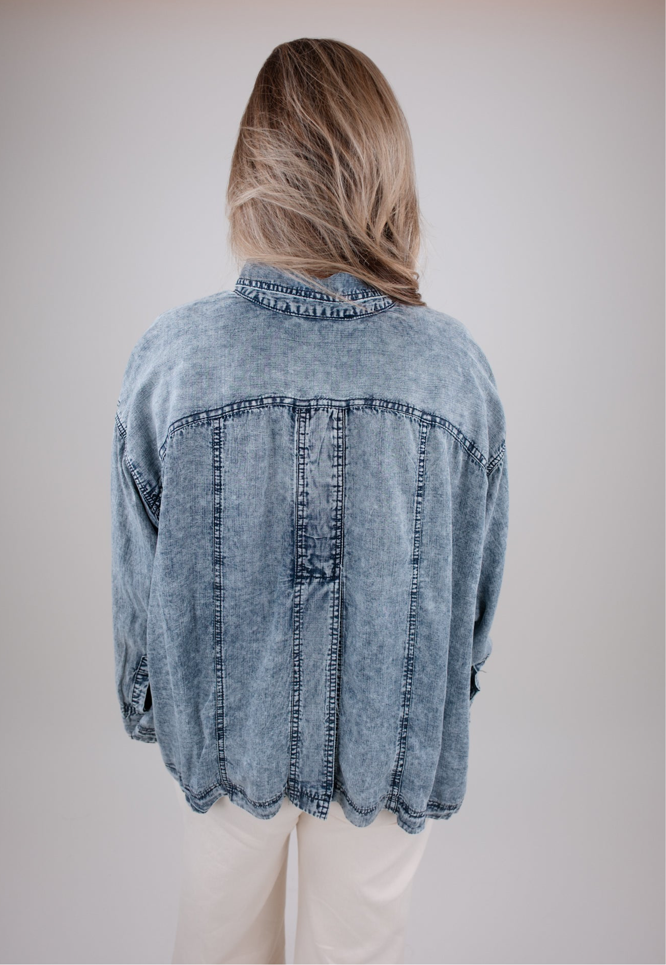 Western Horizons Denim Button Down Shirt