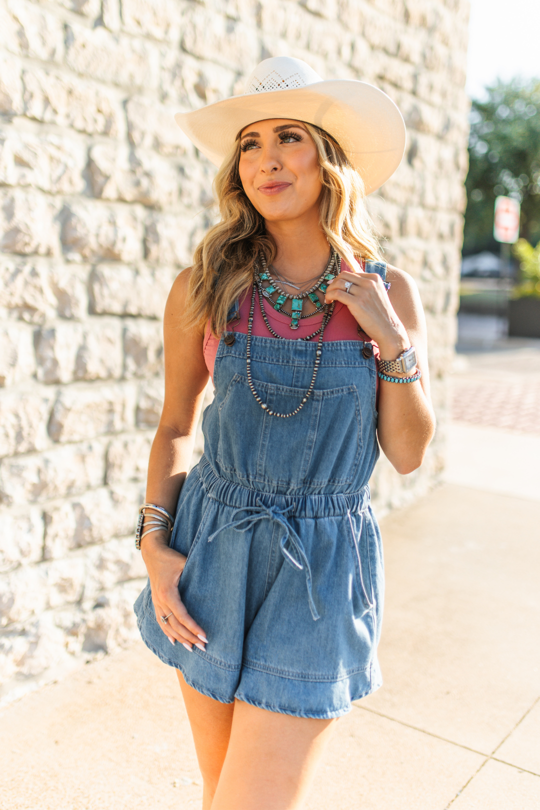 Red, White, & Bows Ruffled Overalls