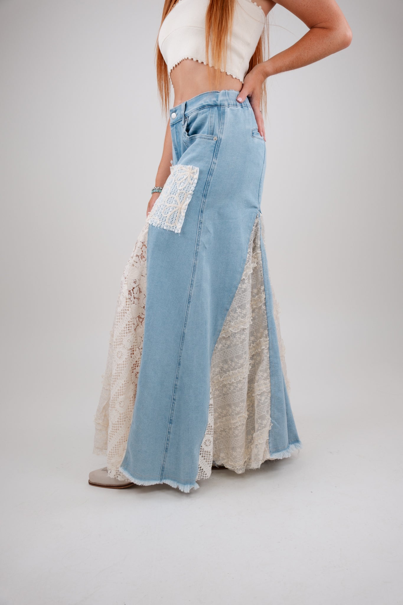 Western Belle Lace Flare Jeans