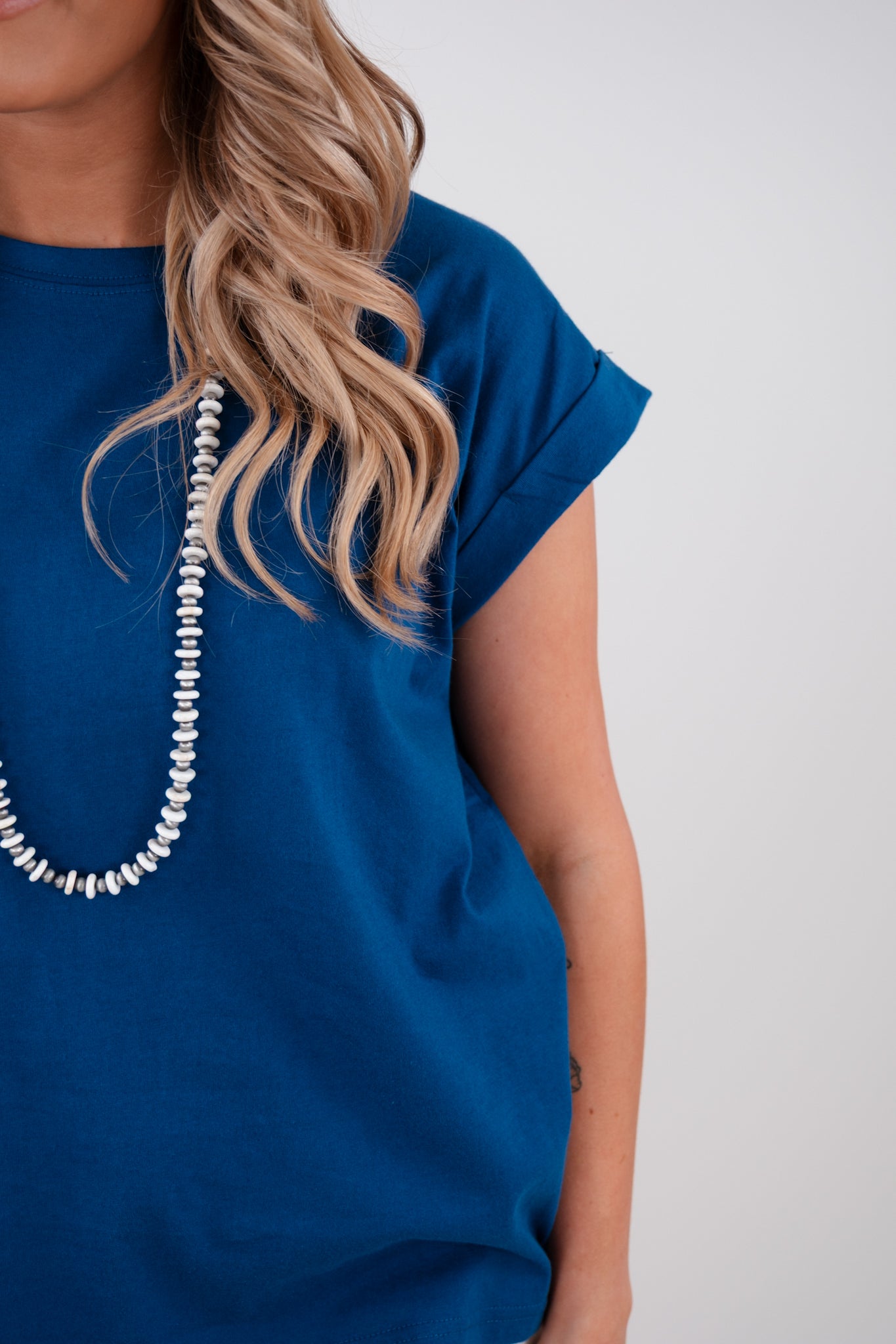 Cowgirl Calm Tee - Light Navy