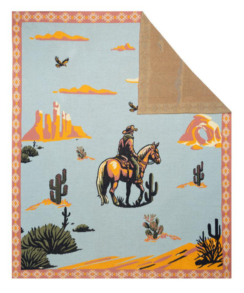 Lone Bronco Rider Throw