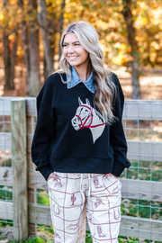 Bridle & Grace Embroidered Pullover