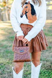 Palomino Petite Tooled Satchel