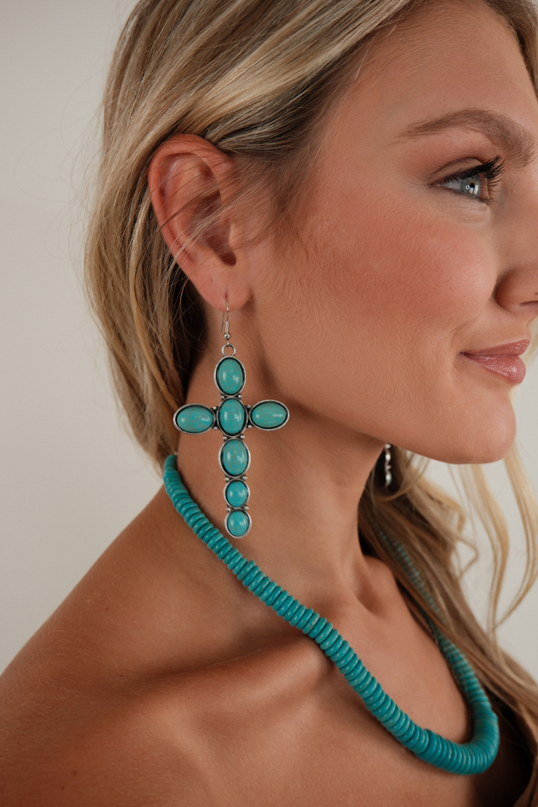Turquoise Crossroads Drop Earrings