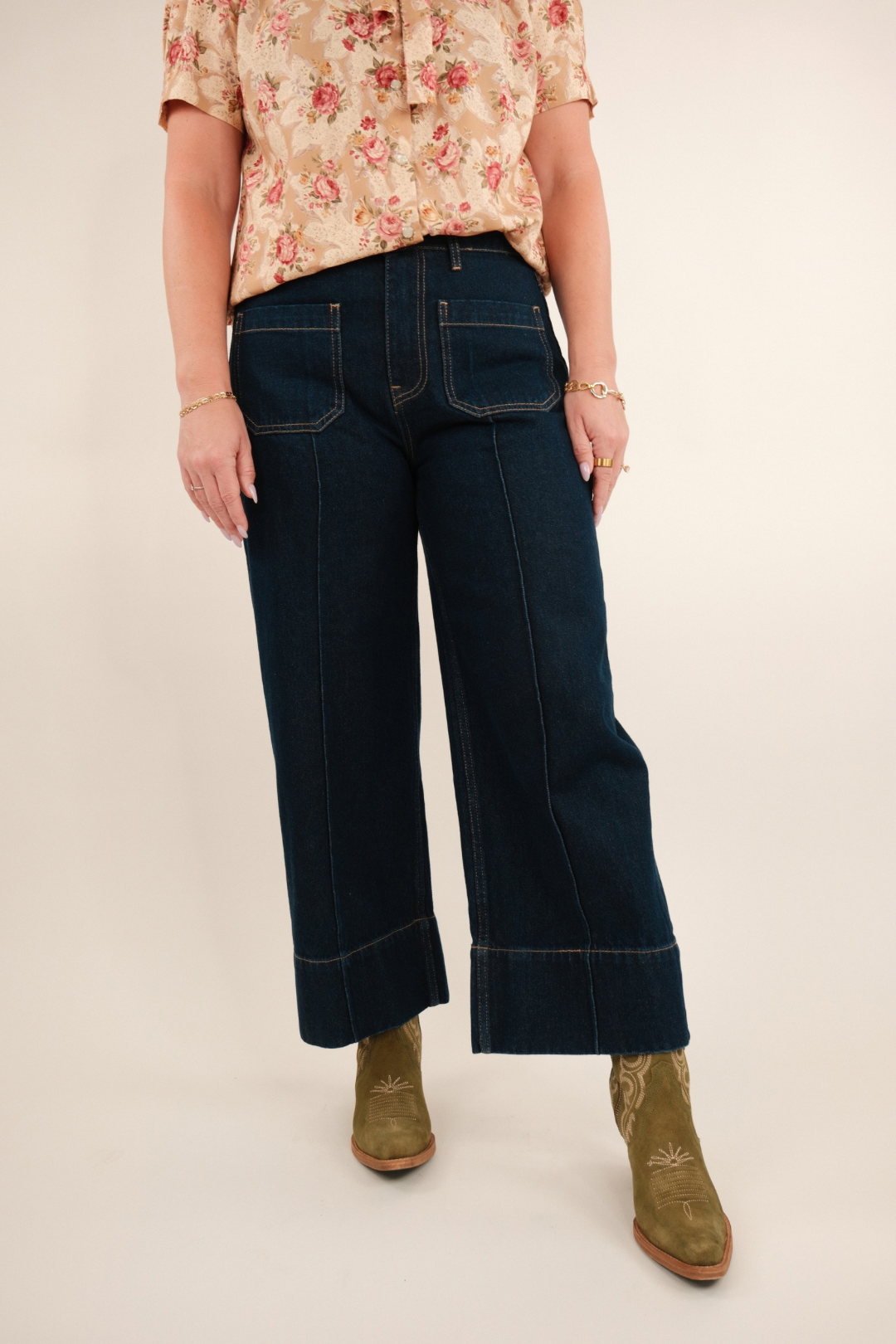 High Desert Wide Leg Cropped Jeans