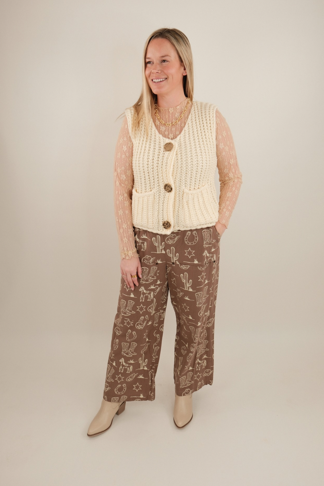Ranch Rider Stone Wash Wide Leg Pants
