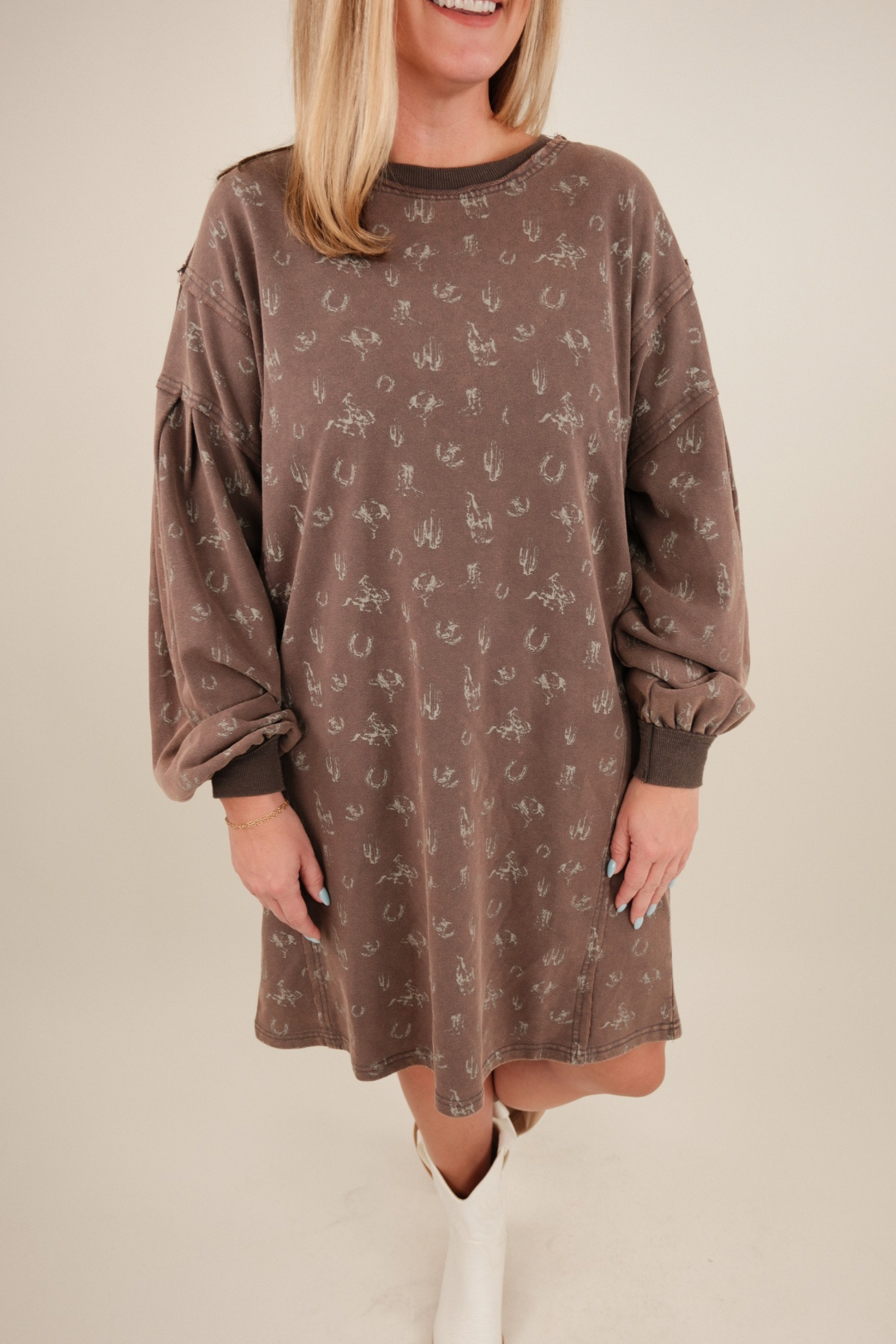 Western Wander Terry Dress