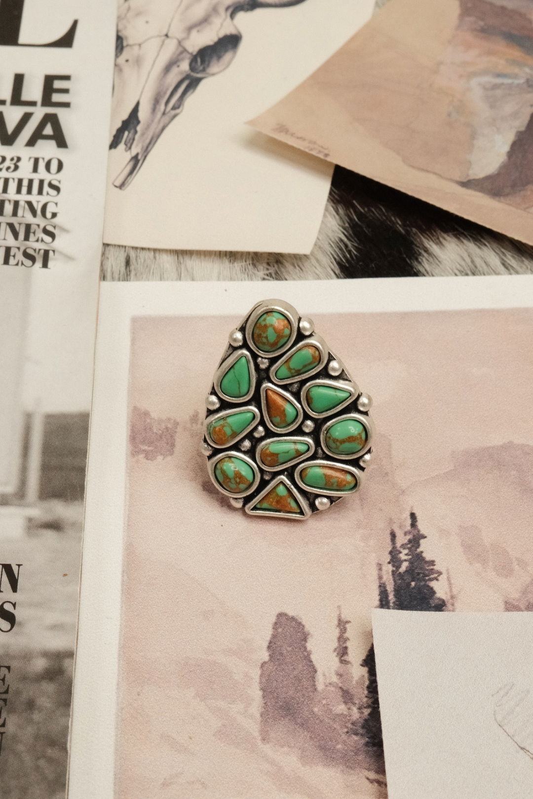 Painted Desert Teardrop Ring