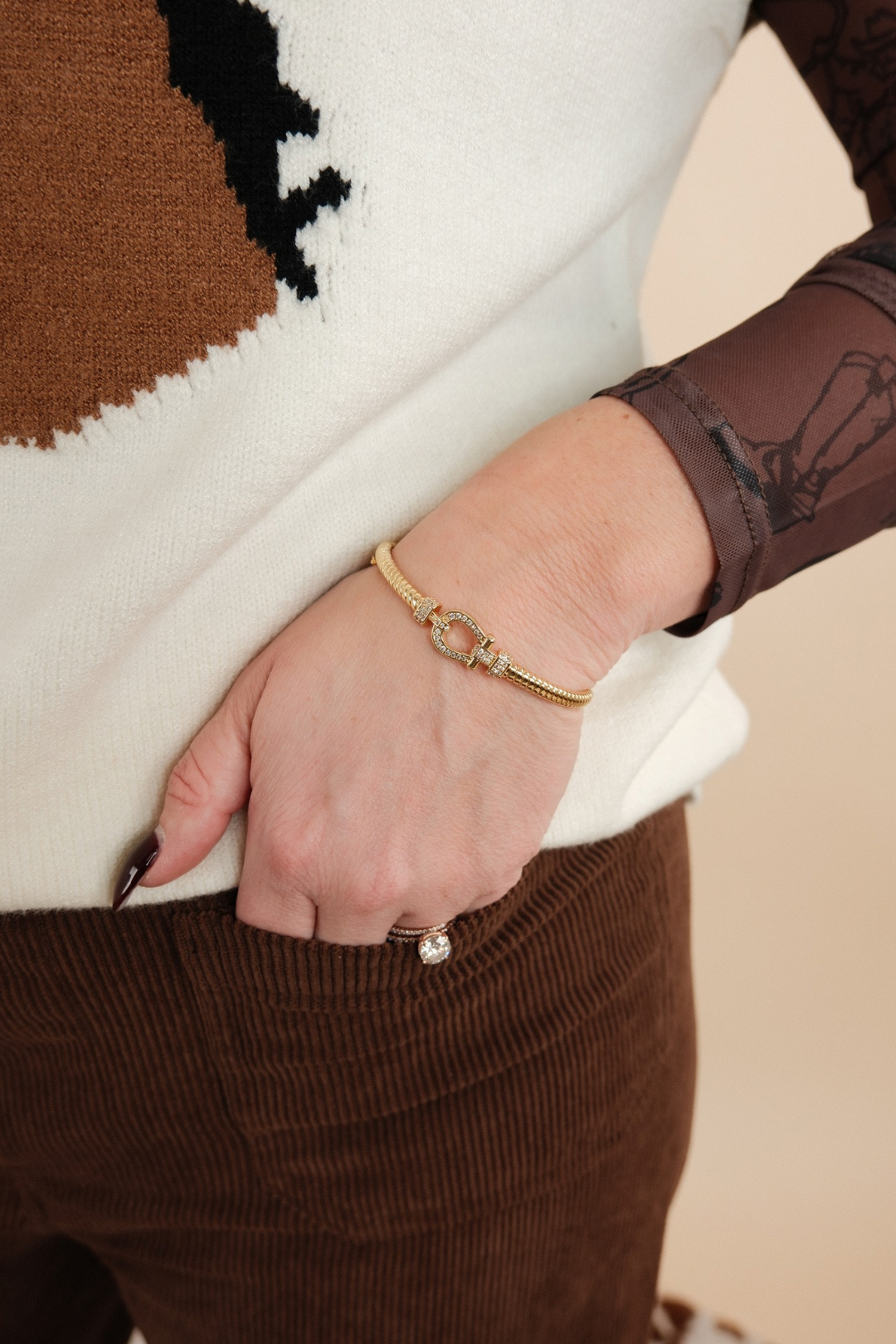 Golden Canyon Stirrup Bangle