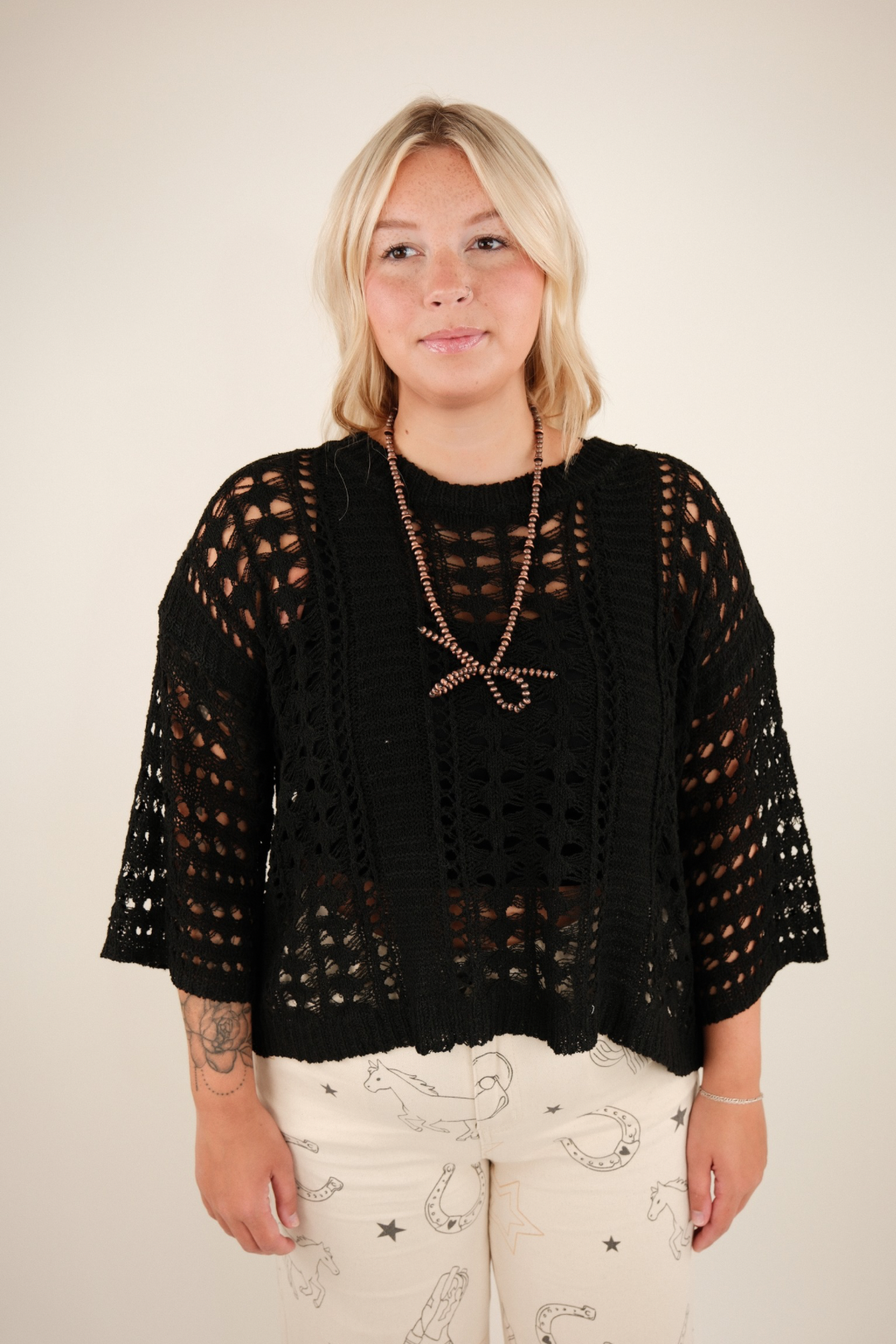 Springtime Serenity Sweater - Black