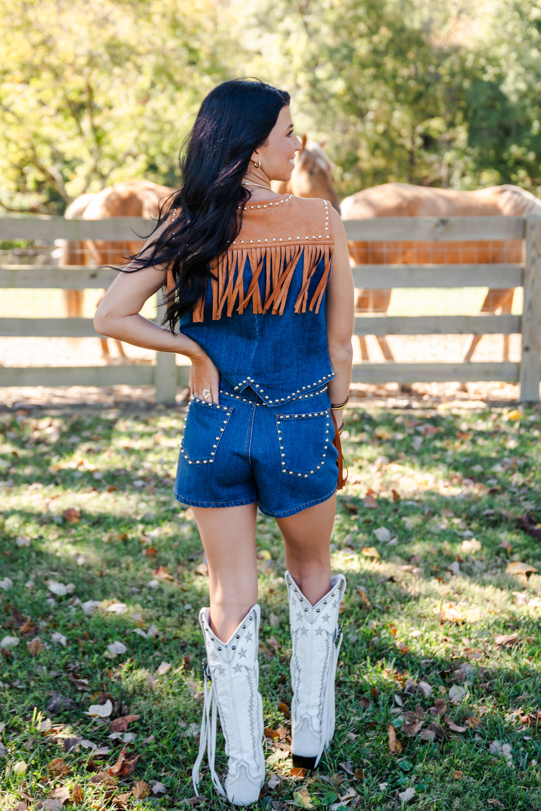 Wild Wrangler Studded Shorts
