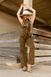 High Noon Cheetah Wide Leg Pants