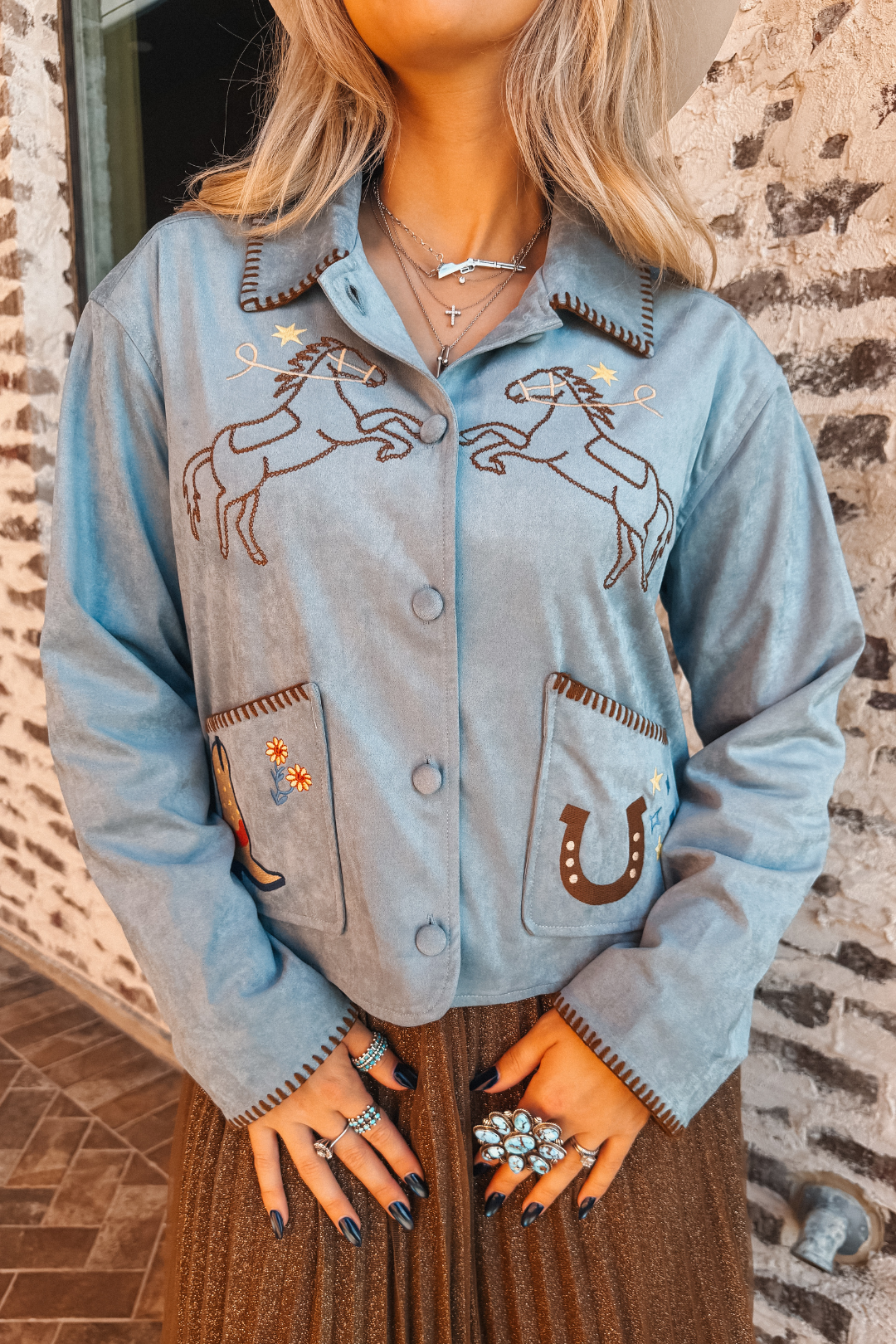 Trailblazer Suede Embroidered Jacket