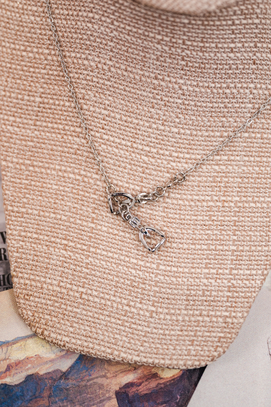 Silver Stirrups Y-Necklace