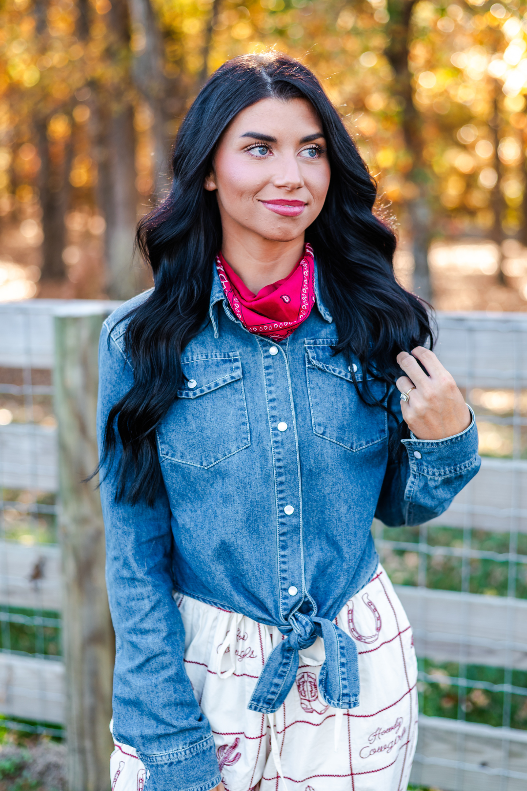 Midnight Rodeo Cropped Denim Top