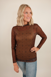 Aztec Shadow Mesh Top
